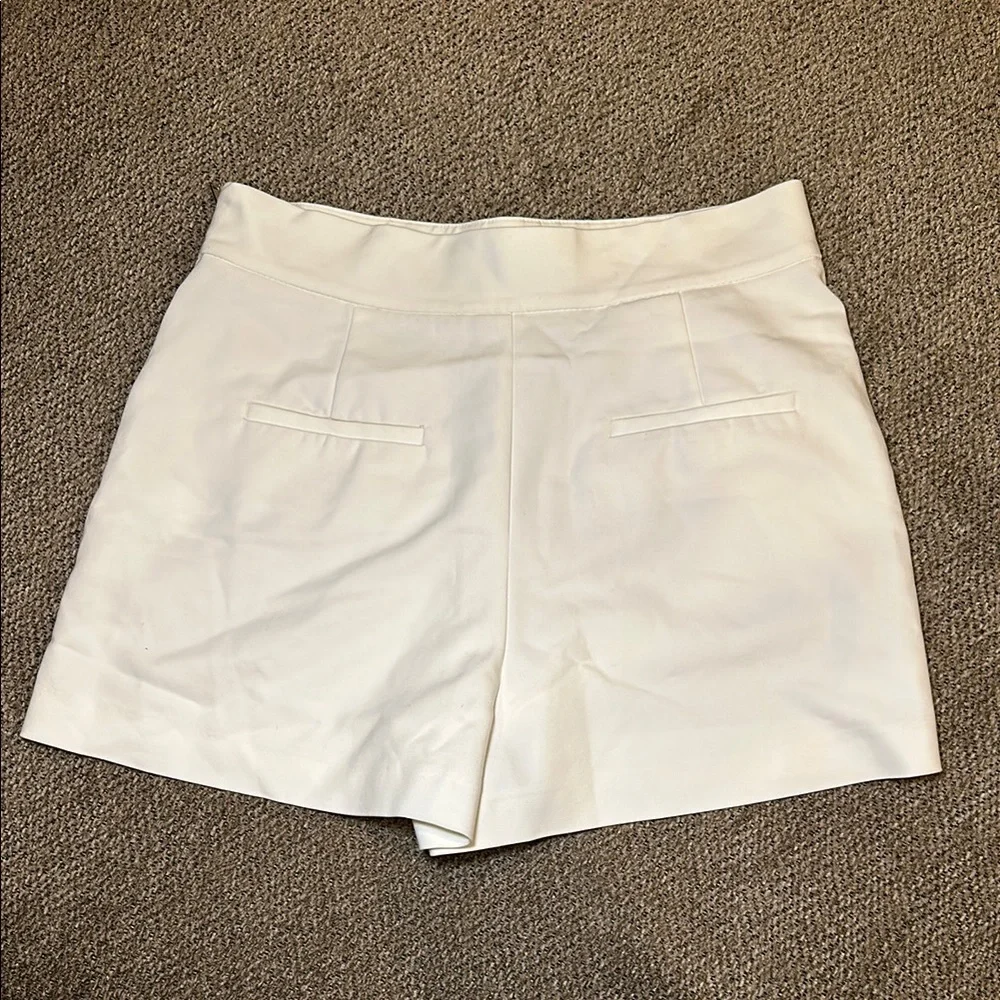 Zara White High Waist Shorts - Picture 4 of 4